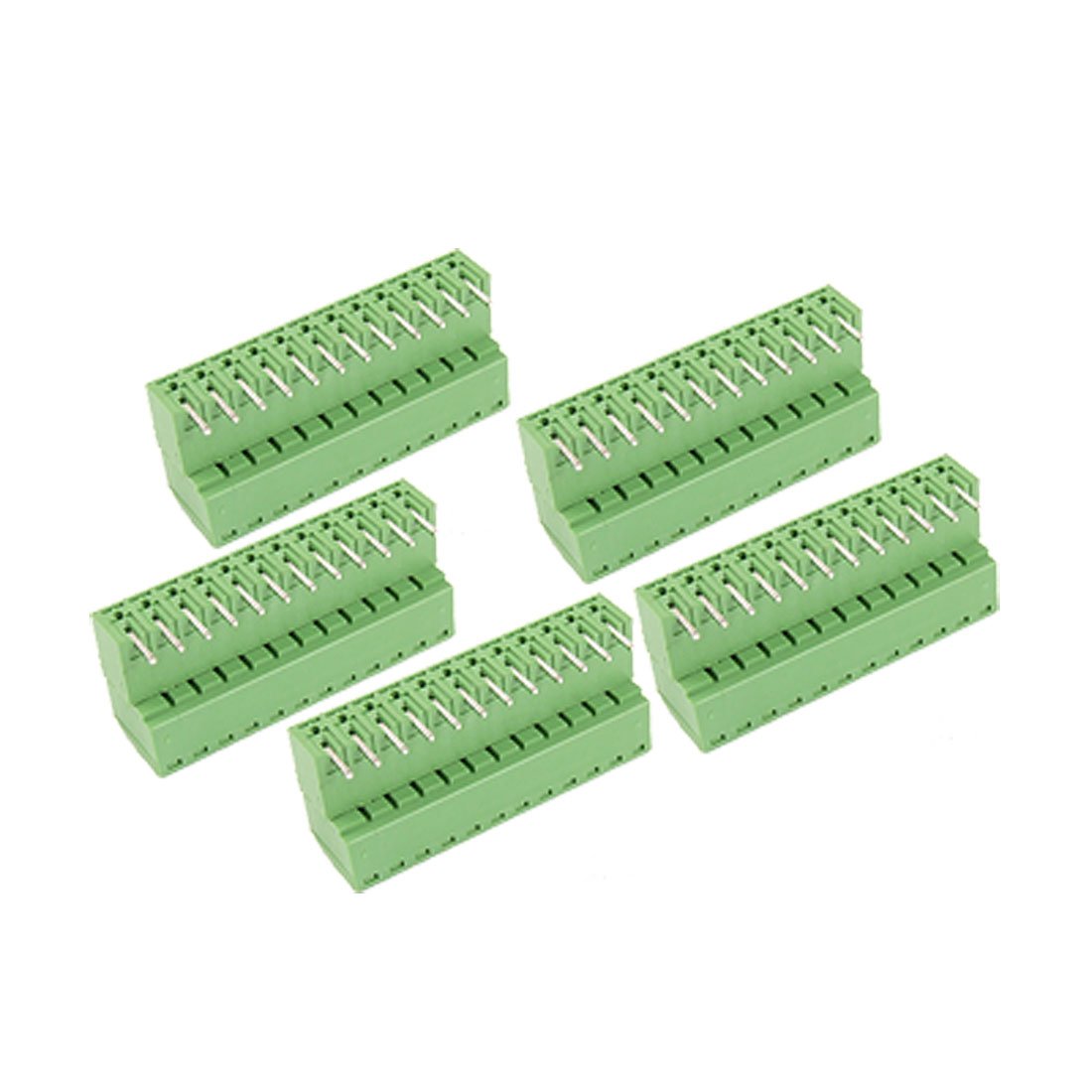 a11042200ux0027 5 Piece 12P 3.5 mm Pitch COMBICON Connector in Screw Terminal Block 8 Amp, 0.71" Width, 1.65" Length