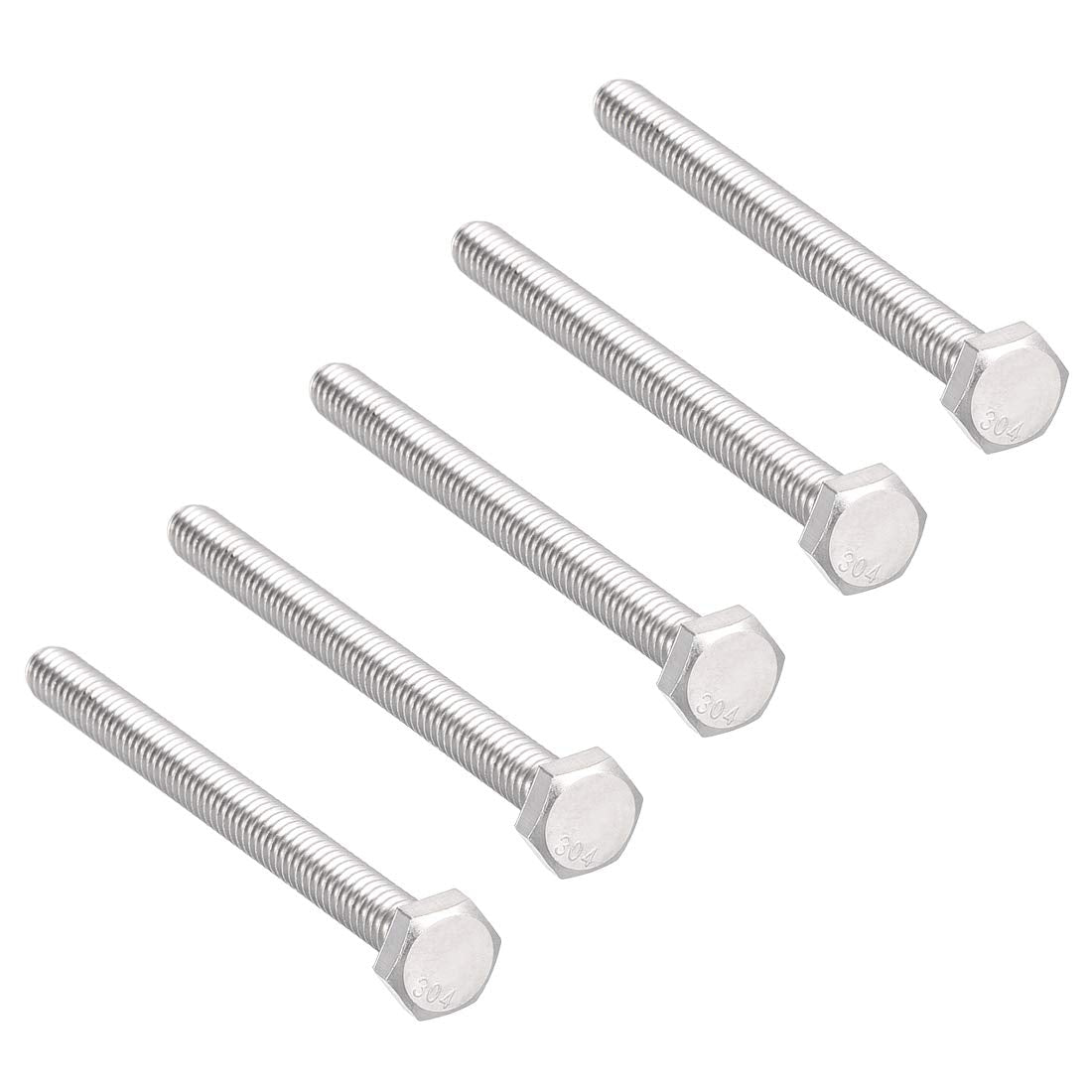1/4-20 x 3" Hex Bolts 304 Stainless Steel Hexagon Screw Bolt