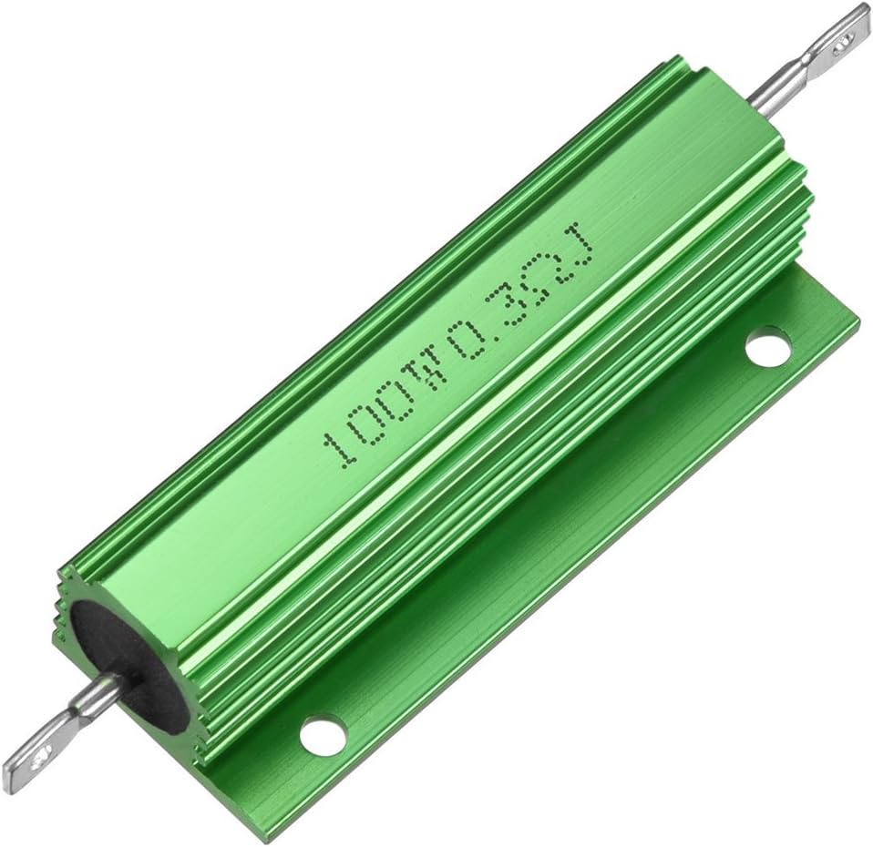 Aluminum Case Resistor 100W 0.3 Ohm Wirewound Green for LED Replacement Converter 100W 0.3RJ