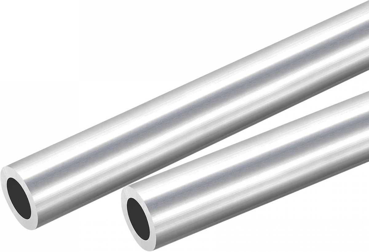 6063 Aluminum Round Tube 25mm OD 15mm Inner Dia 200mm Length Pipe Tubing 2 Pcs