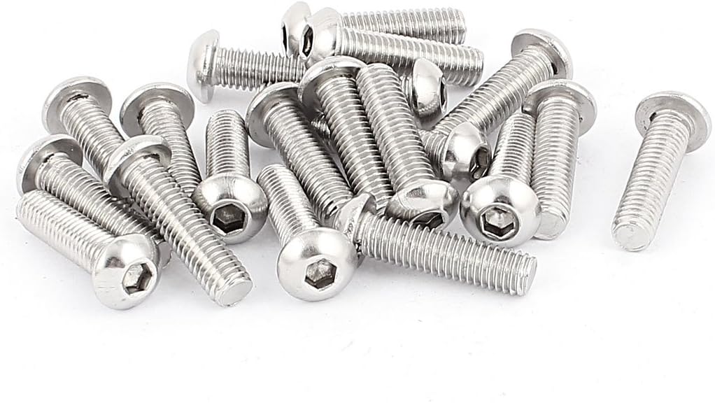 M8 x 30mm Stainless Steel Button Head Socket Cap Screws 20 Pcs
