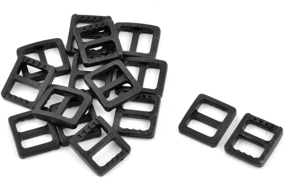 LinkMejor Plastic Schoolbag Webbing Adjustable Fastener Buckle 10mm Strap Width 15pcs