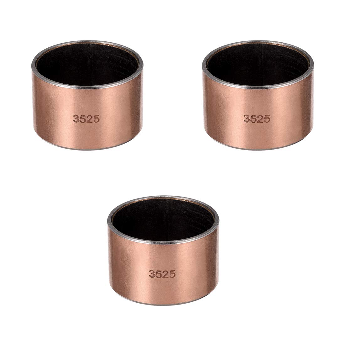 Sleeve (Plain) Bearings 35mm Bore x 39mm OD x 25mm Wrapped Oilless Bushings 3Pcs