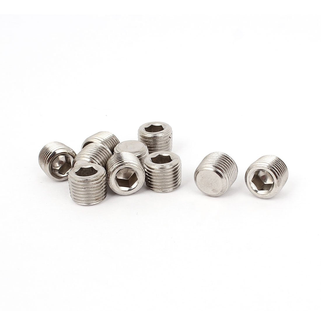 10pcs Cup Point Hex Socket Grub Set Screws 1/8BSP x 8mm for Gear