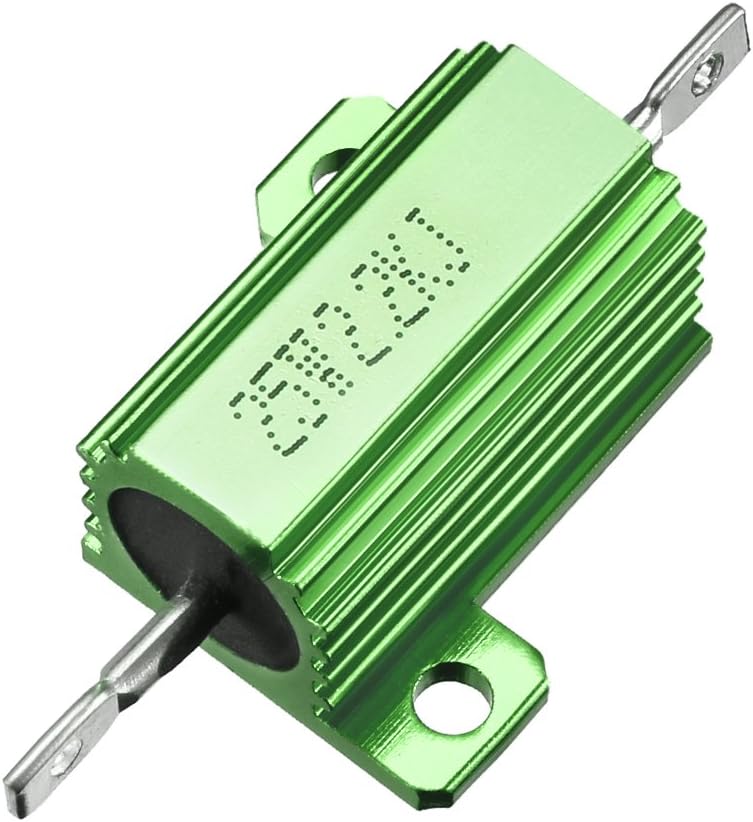 25W 2.2k Ohm 5% Aluminum Housing Resistor Screw Tap Chassis Mounted Aluminum Case Wirewound Resistor Load Resistors Green 1 pcs