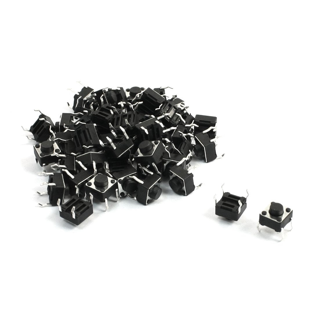 50Pcs 6 x 6 x 5mm 4 Pins PCB Momentary Control Push Button Tact Switch