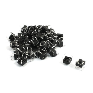 50Pcs 6 x 6 x 5mm 4 Pins PCB Momentary Control Push Button Tact Switch