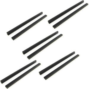 10 Pcs 1x40 Pin 2.54mm Pitch Single Row Straight Female Pin Headers Strip