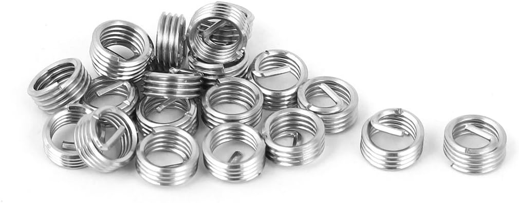 M5 x 0.8mm x 1D 304 Stainless Steel Helicoil Wire Thread Insert 20pcs