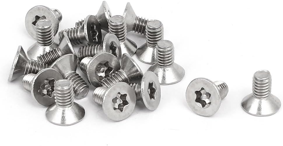 M4x8mm 304 Stainless Steel Torx Security Flat Head Anti Theft Screws 20pcs