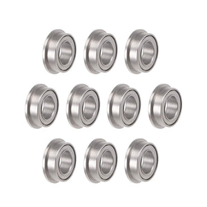 MF74ZZ Flanged Ball Bearing 4x7x2.5mm Shielded Chrome Steel Flange Rip Bearings 10pcs
