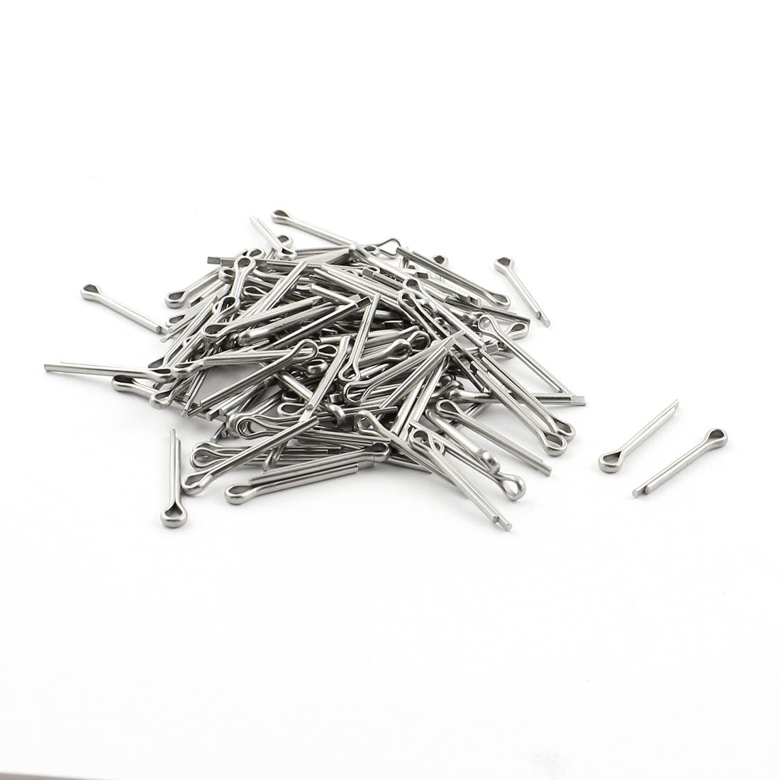 110 Pcs 2mm x 16mm x 23mm Stainless Steel Extended Prong Cotter Pins