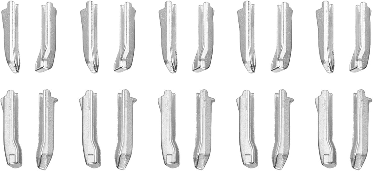 Double Open Zipper Repair Latch Kits, #3#5 Insert Pins for Jacket Coat Two-Way Separating Zippers (White Gold, 10 Pairs)