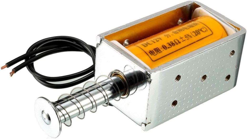 DC12V 8A Push Pull Type Open Frame Tubular Magnet Solenoid Electromagnet