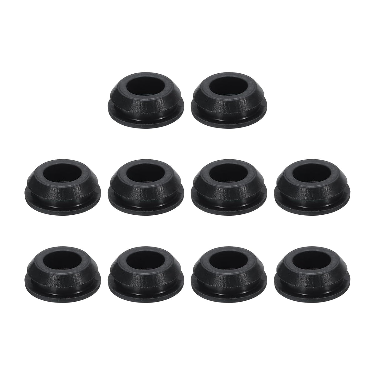 10pcs Hole Plug 5/16 Inch (7.5mm) Button Plugs Fit for 12mm Hole, Snap in Locking Hole Tube Plug Silicone Tube Waterproof Plug Tube Plug, Black
