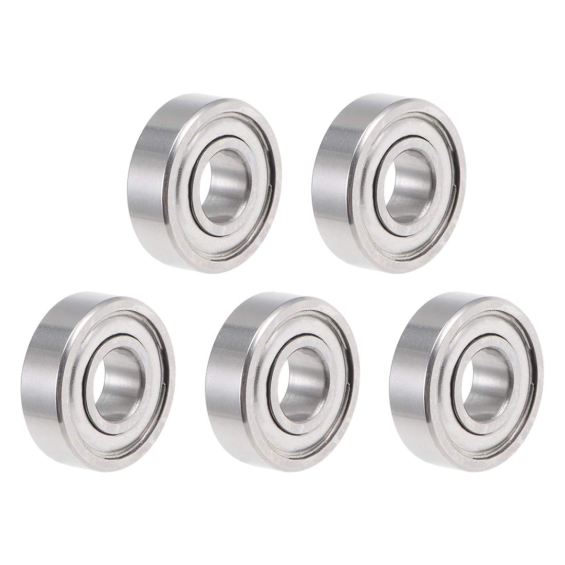 SR4ZZ Stainless Steel Ball Bearing 1/4-inchx5/8-inchx0.196-inch Shielded R4ZZ Bearings 5pcs