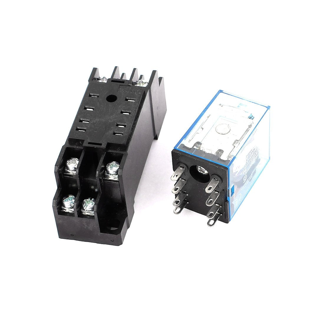 AC 24V Coil Voltage 8 Terminals 35mm DIN Rail Mount Electromagnetic Relay W Socket