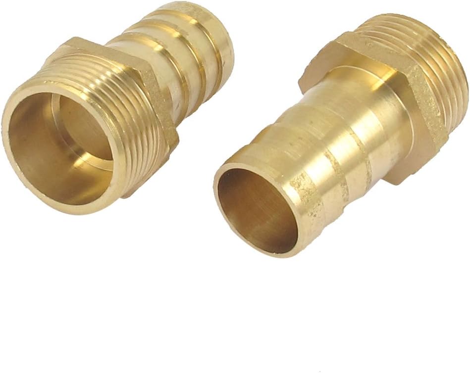 3/4BSP Male Thread to 19mm Hose Barb Straight Adapter Coupler 2PCS