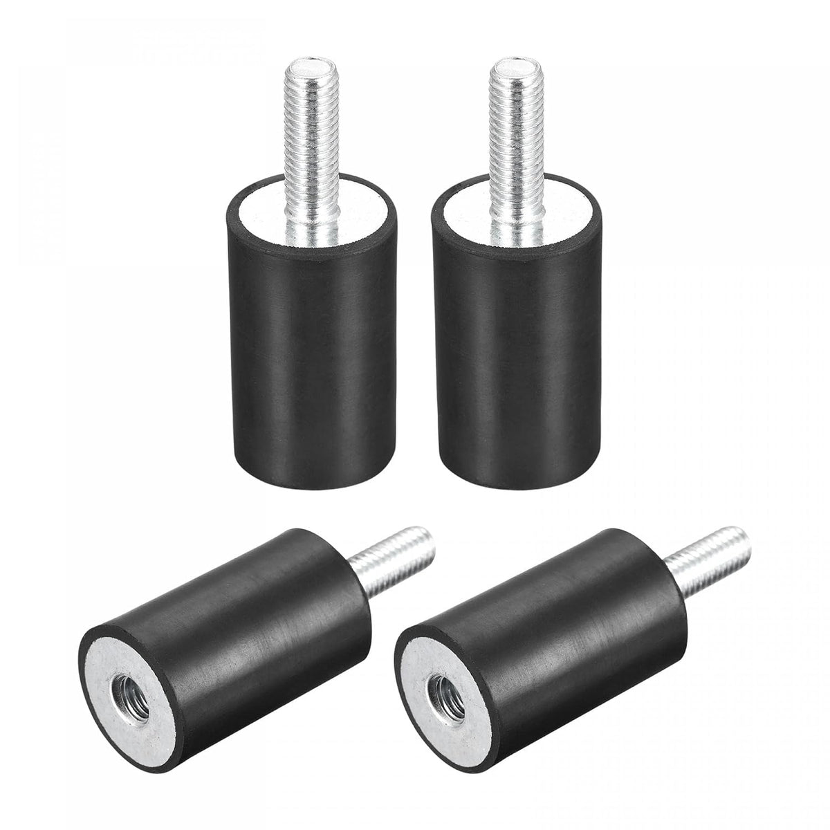 Rubber Mounts 4pcs M8 Male/Female Vibration Isolator Shock Absorber, for Garage Motor Air Compressor Car Boat Bobbins, D25mmxH40mm