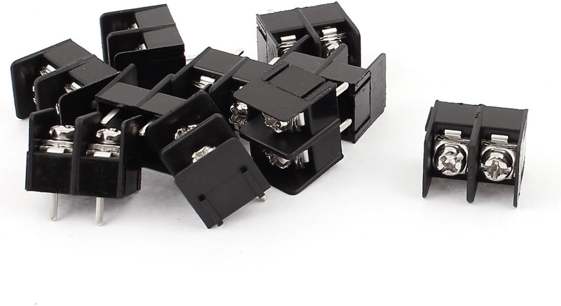 AC 300V 20A 2P Wire Connector Screw Barrier Terminal Blocks 10 Pcs