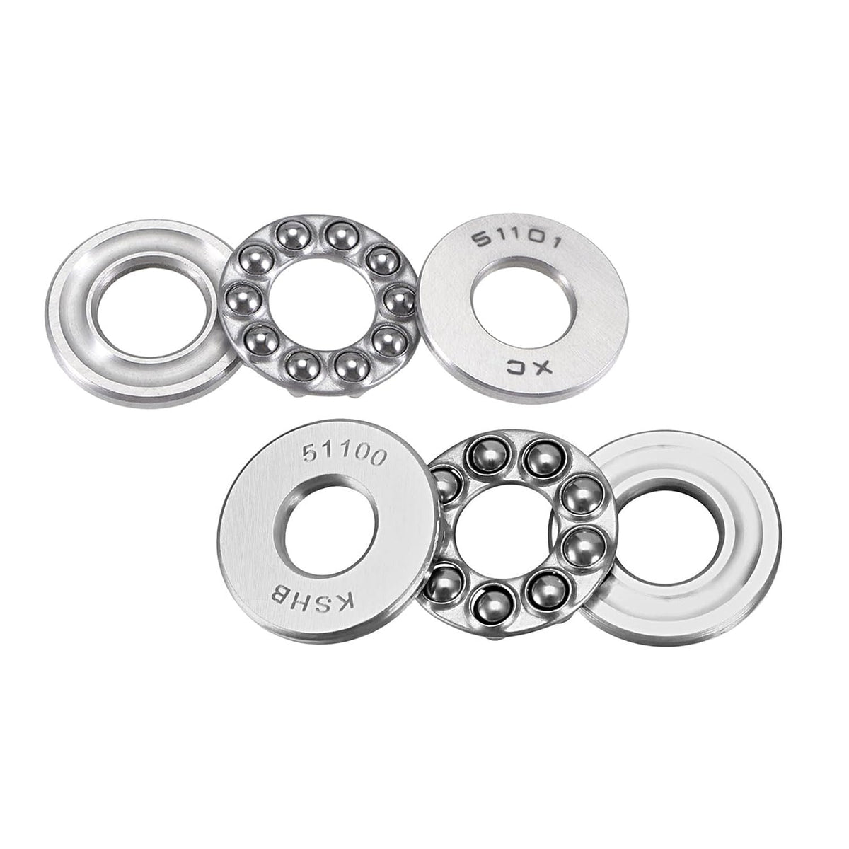 51101, 51100 Thrust Ball Bearings Chrome Steel 5pcs
