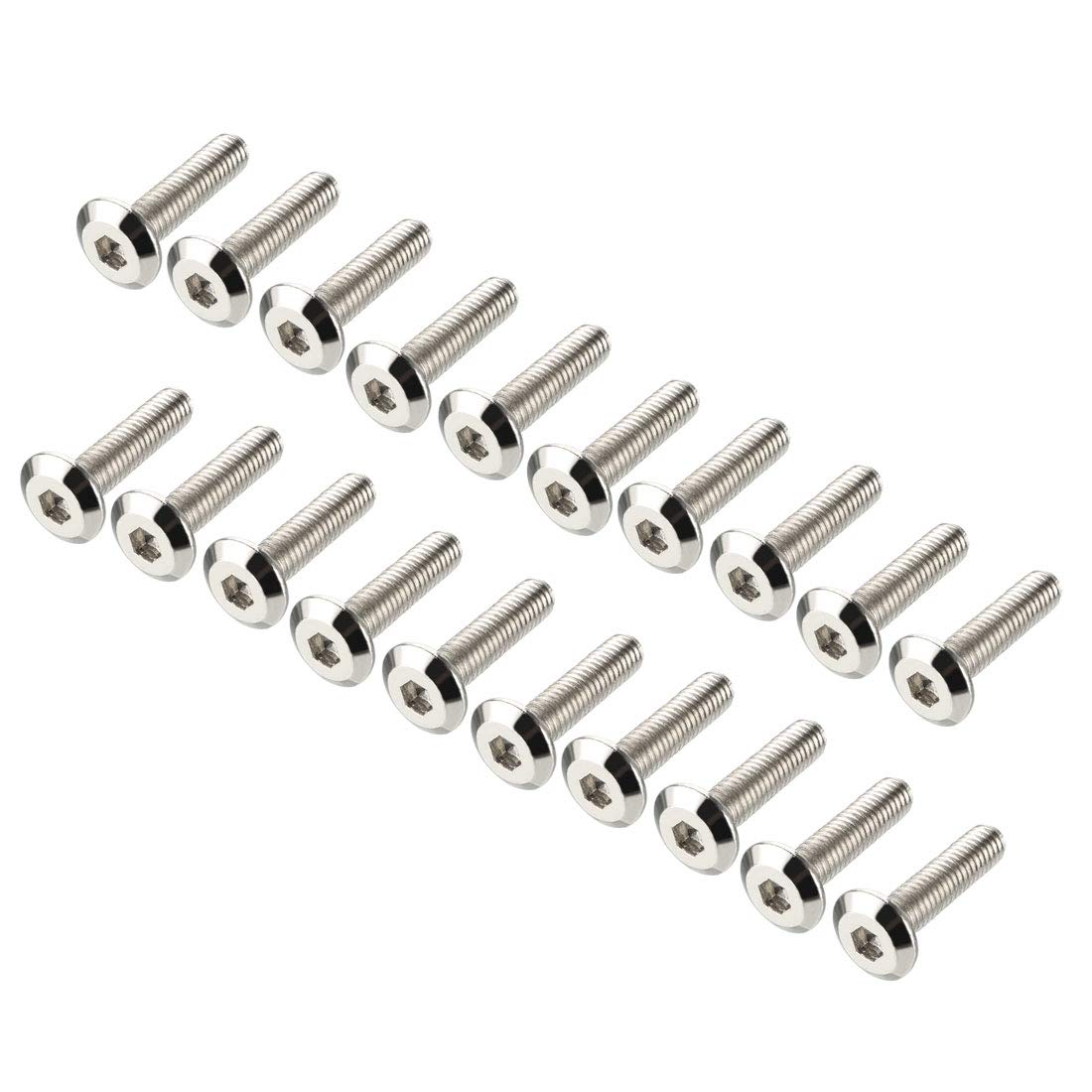 M6x25mm Furniture Bolts Hex Socket Screws Fastener Carbon Steel 20pcs