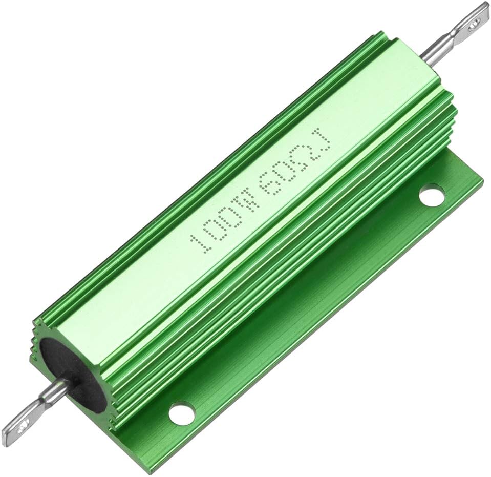 Aluminum Case Resistor 100W 60 Ohm Wirewound Green for LED Replacement Converter 100W 60RJ