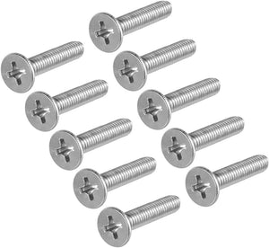 M4x18mm Flat Head Machine Screws Phillips Cross Screw 304 Stainless Steel Fasteners Bolts 30Pcs