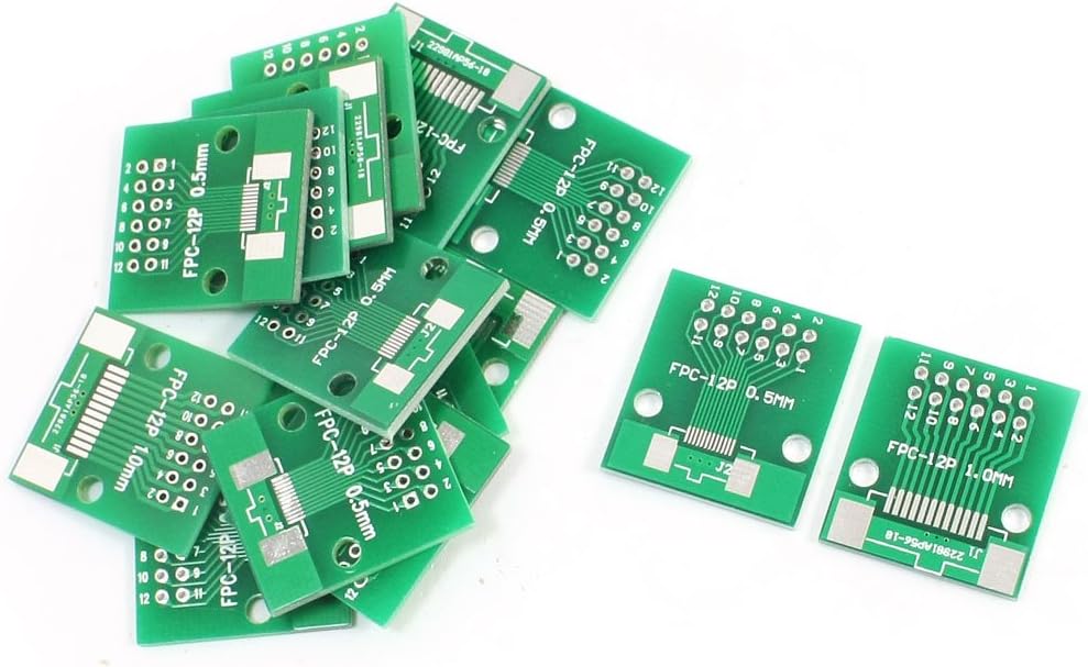 15Pcs FPC/FFC DIP12 to 0.5mm/1.0mm 2 Sides Surface Mounted Devices IC PCB Adapter Plates