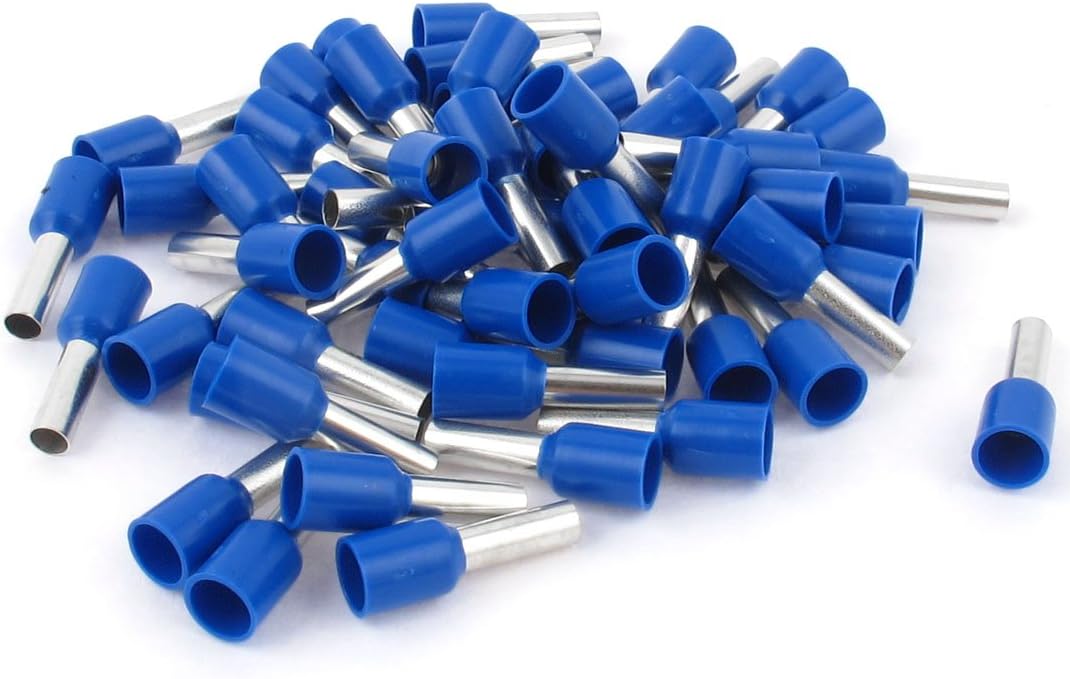 50Pcs E4009 12AWG Insulated Ferrule Wire End Terminal Connector Blue