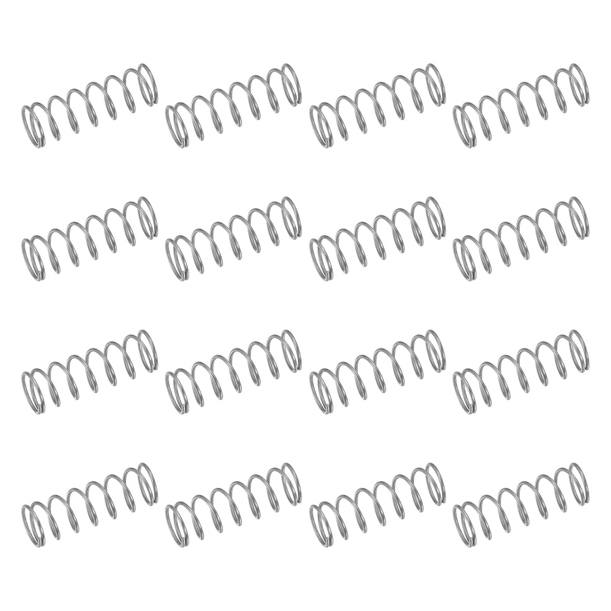 50Pcs 304 Stainless Steel Compression Springs, 0.6mm x 7mm x 20mm Small & Tiny Pen Spring for Home Repair & DIY, Workshop & Industrial Use, (Silver Tone)