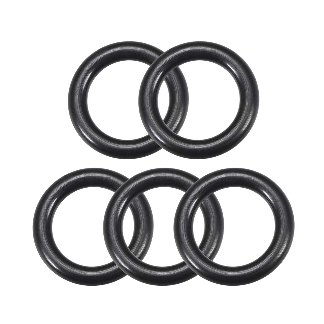 Fluorine Rubber O Rings, 20mm OD, 13mm Inner Diameter, 3.5mm Width, Seal Gasket Black 5Pcs