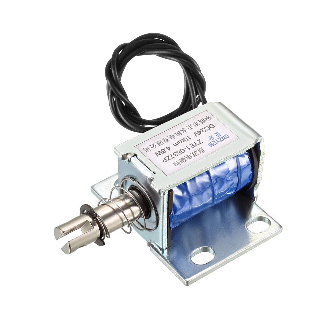 DC Push Pull Type Solenoid Electromagnet, DC24V 4.8W 40g 10mm, Open Frame Type, Linear Motion