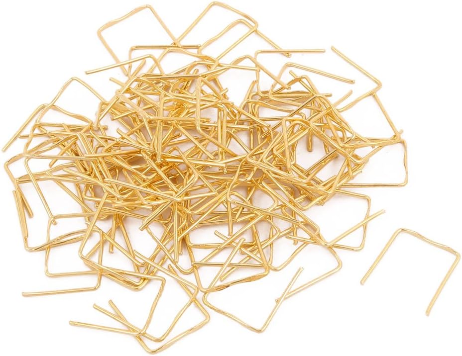 LinkMejor 100 Pcs Chandelier Connector Buckle 12mm Wide Gold Tone for Fastening Crystal