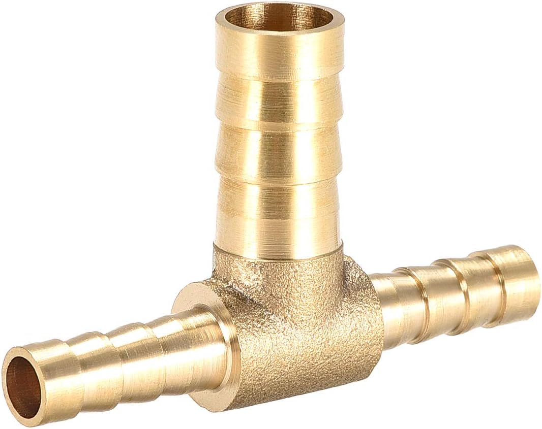 Tee Brass Barb Fitting Reducer 3 Way, Fit Hose ID 6x10x6mm