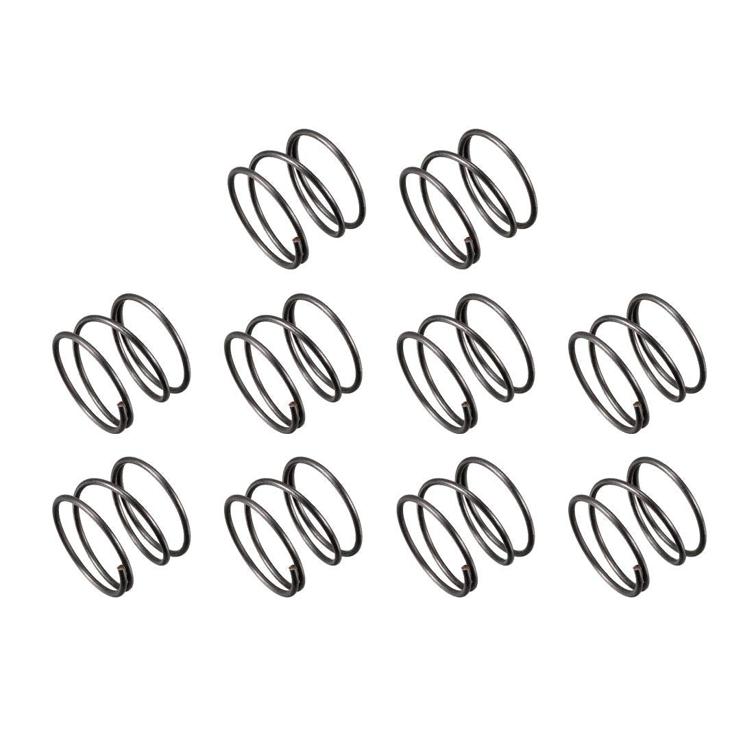 Compression Spring - 1.2mm Wire Dia, 20mm OD, 15mm Free Length Spring Steel Extension Spring,Black,10Pcs