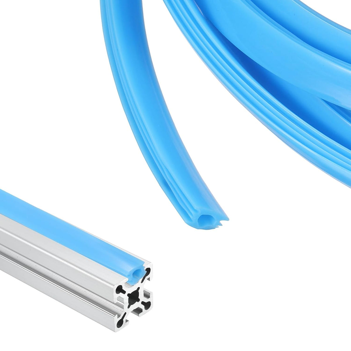 3 Meter Aluminum Extrusion Profile Slot Cover Flat Seal, 10mm 30/40 Series Dust Protection Soft Cover Seal Dust Strip for 3D Printer Accessory, Blue