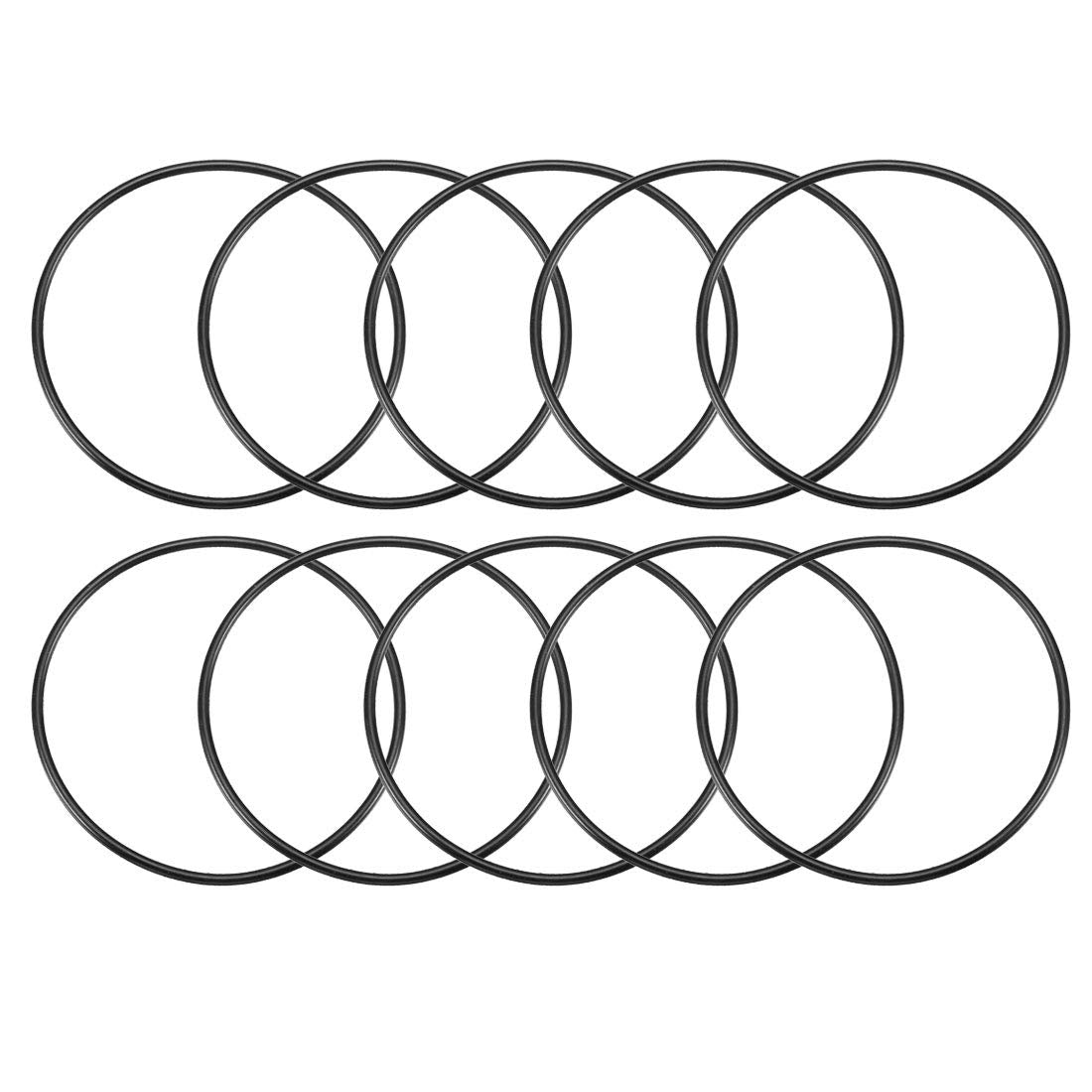 Nitrile Rubber O-Rings, 75mm OD 70mm ID 2.5mm Width, Metric Sealing Gasket, Pack of 10