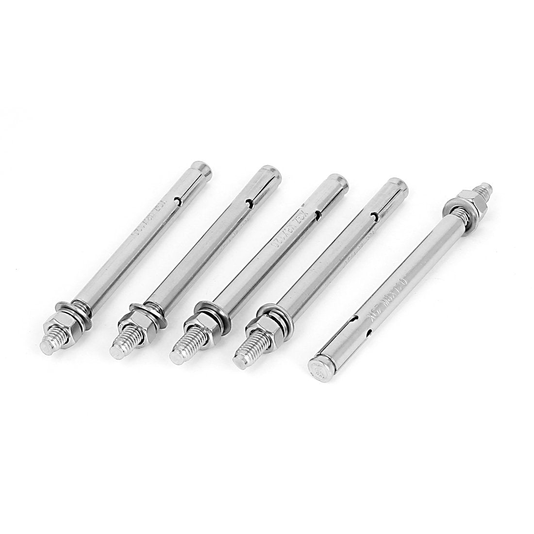 120mm Long M8 Thread Hex Nut Sleeve Anchor Expansion Bolts Screws 5pcs