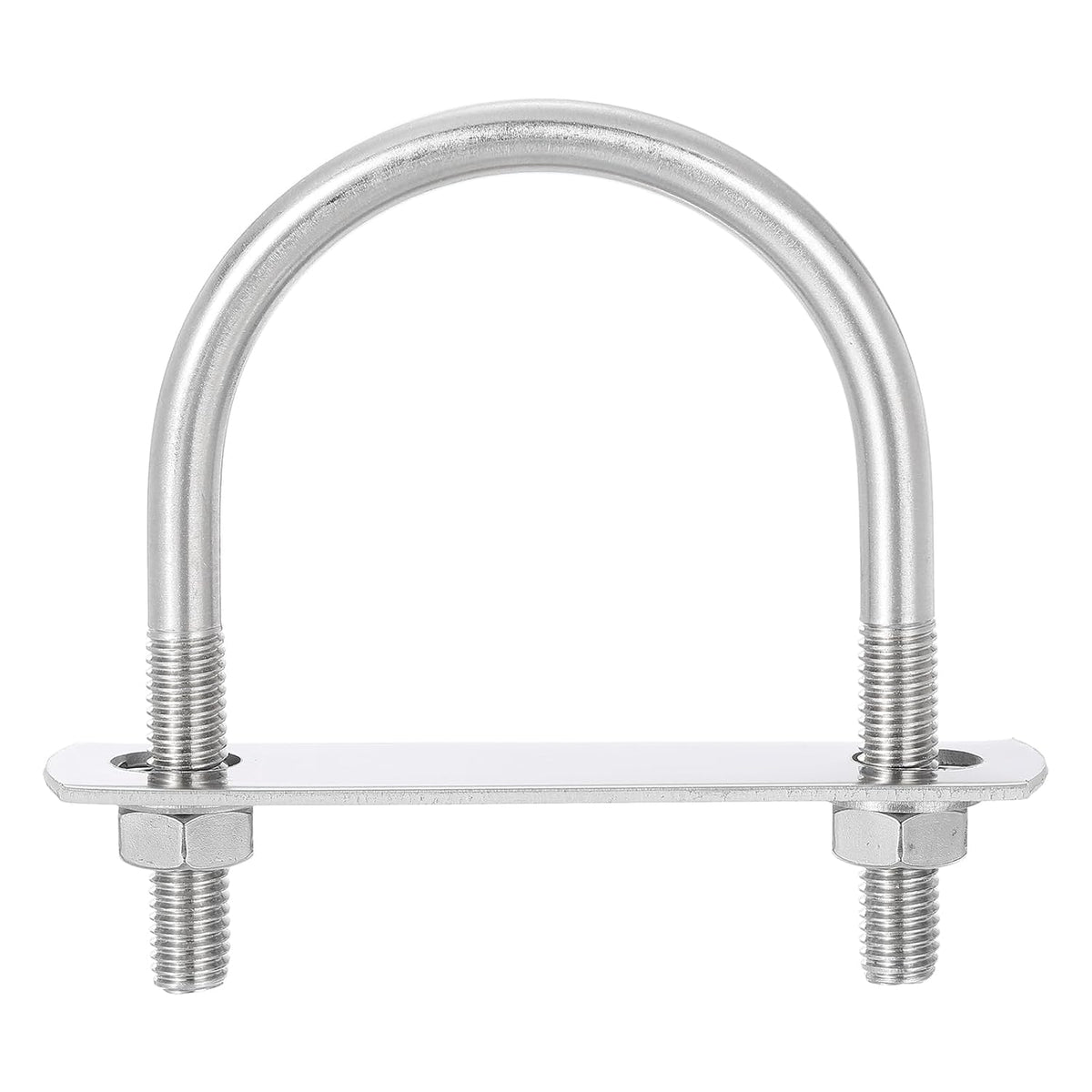 Round U-Bolts, 8 Sets 65mm(2.56") Inner Width 90mm Length M8 304 Stainless Steel U Clamp Bolt with Nuts and Plates, for Boat Trailer