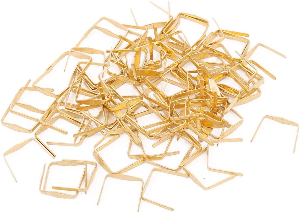 LinkMejor 100 Pcs Chandelier Connectors Buckle 12mm Width Gold Tone for Fastening Crystal