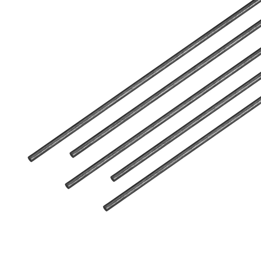 Carbon Fiber Bar Support Poles for RC Airplane DIY Craft 1mm Matte Pole US, 400mm 15.7 Inches, 5pcs