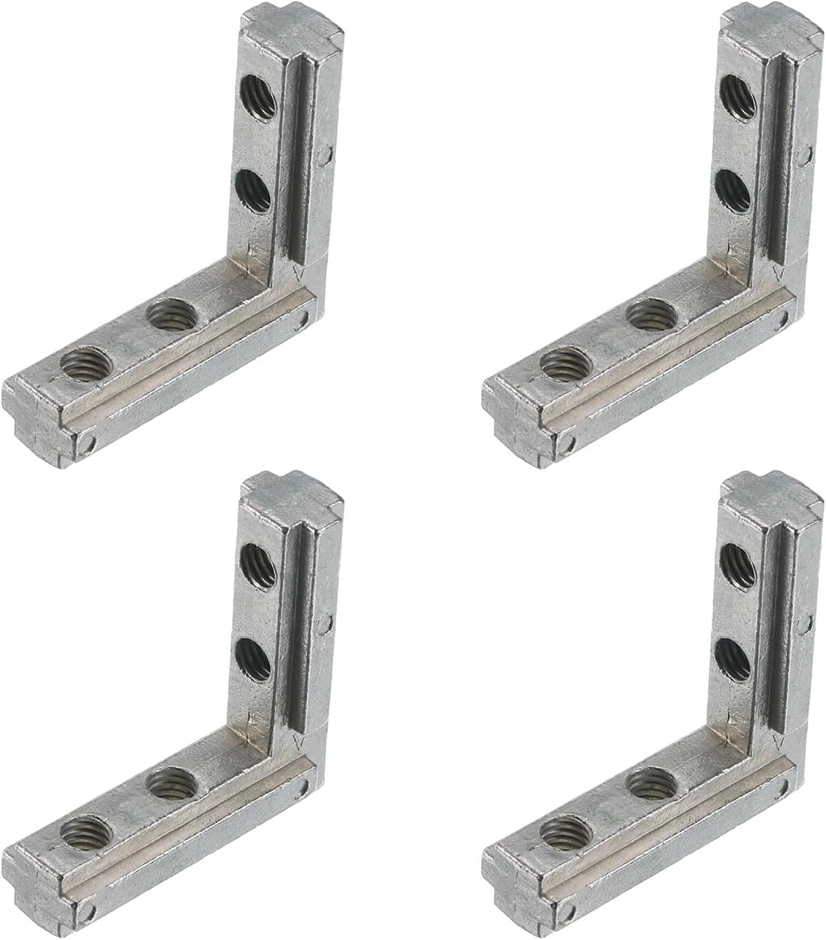 L-Shape Interior Joint Bracket, 4Pcs Inside Corner Connectors for 4040 Series Aluminum Extrusion Profile Slot 8mm (Silver)