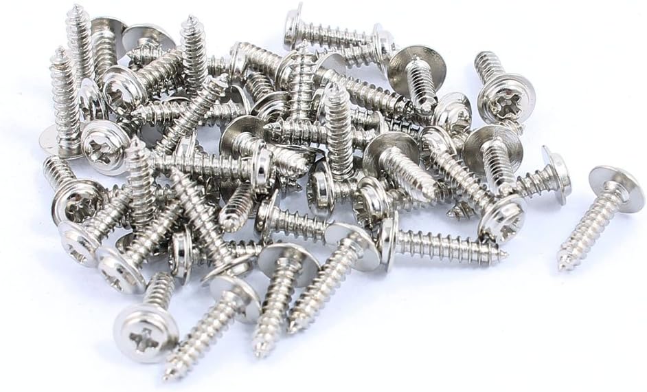 50pcs 10x2.3mm Phillips Head Self Tapping Drilling Screw with Washer Fastener
