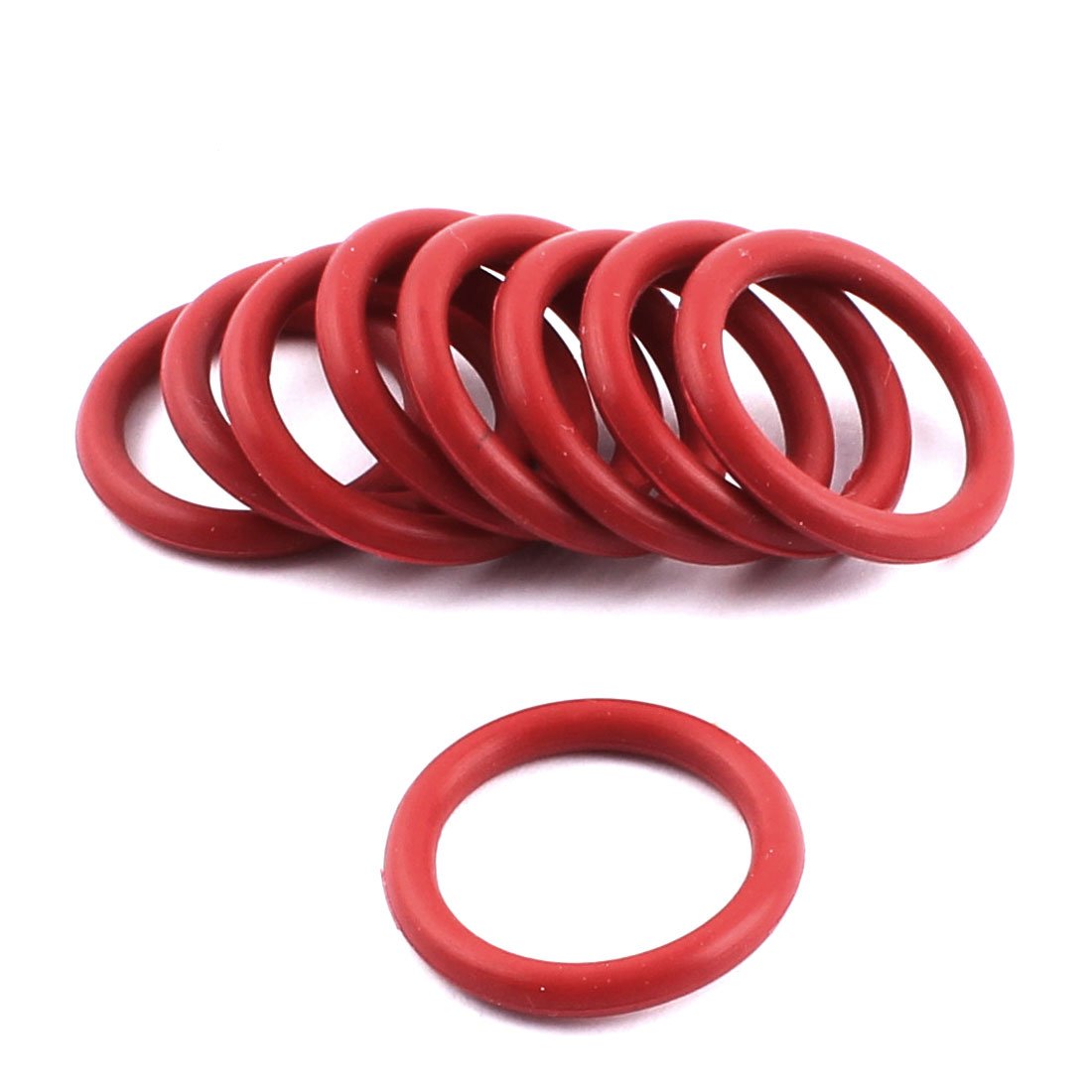 Rubber Oil Gas Seal Washer Gasket O Ring 24mm x 18mm x 3mm 10pcs Red