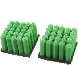 50 Pcs 7mm x 27mm Green Plastic Fixing Wall Connector for 2-4mm Screws