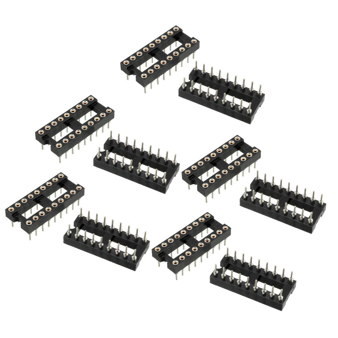10 Pieces 18 Pins Round Hole Soldering DIP IC Chip Socket Adaptor