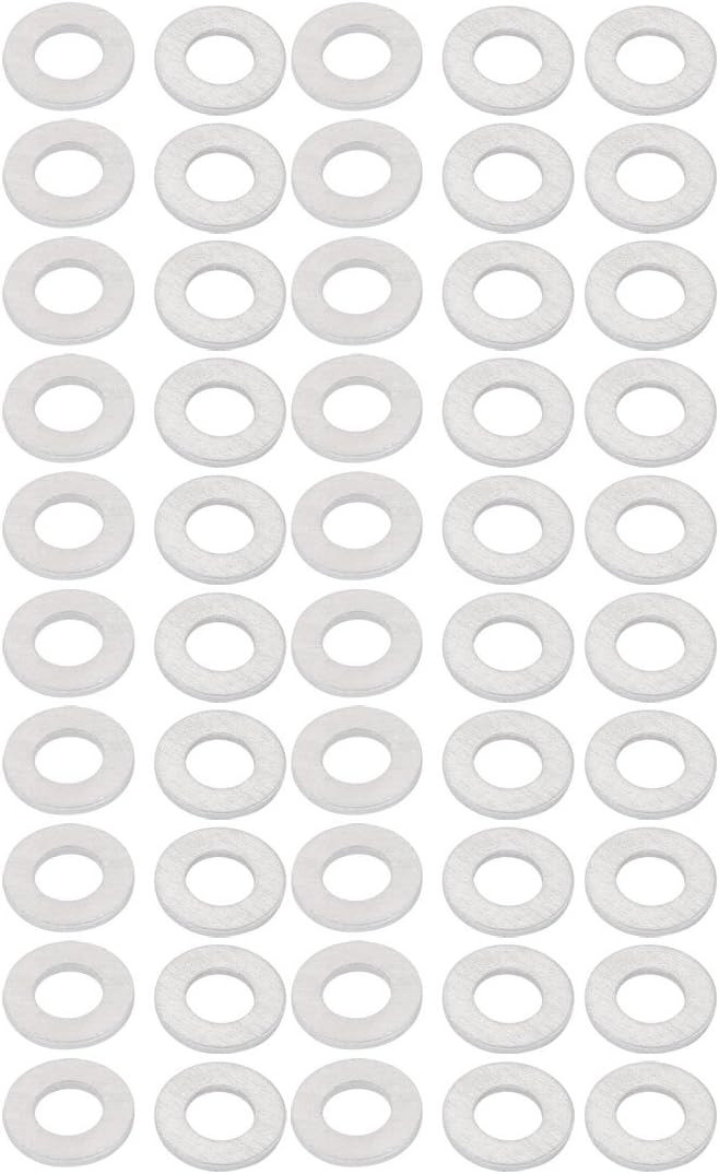 7mmx15mmx1mm Motorcycle Hardware Drain Plug Crush Aluminum Washer Seals 50pcs