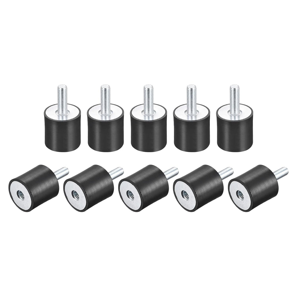 Rubber Mounts 10pcs M8 Male/Female Vibration Isolator Shock Absorber, for Garage Motor Air Compressor Car Boat Bobbins, D30mmxH30mm