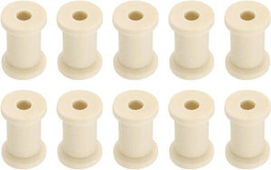 70Pcs Wooden Bobbins, 0.59" x 0.98"(WxH) Unfinished Wooden Spools Wire Weaving Bobbins Empty Thread Spools for Crafts DIY Art Embroidery Sewing Thread Twine, Wood Color